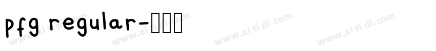 pfg regular字体转换